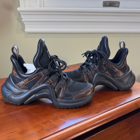 Women’s Black and Brown Archlight Louis Vuitton Casual Sneakers